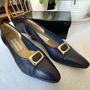 Evan Picone Vintage Heels with Gold Buckle